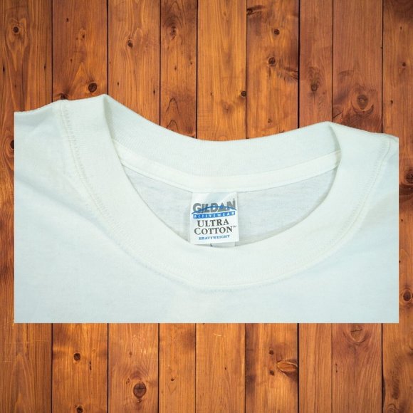 VINTAGE Florida Men T-Shirt Large White Graphic Orlando Castle Embroidered NEW - Picture 4 of 5